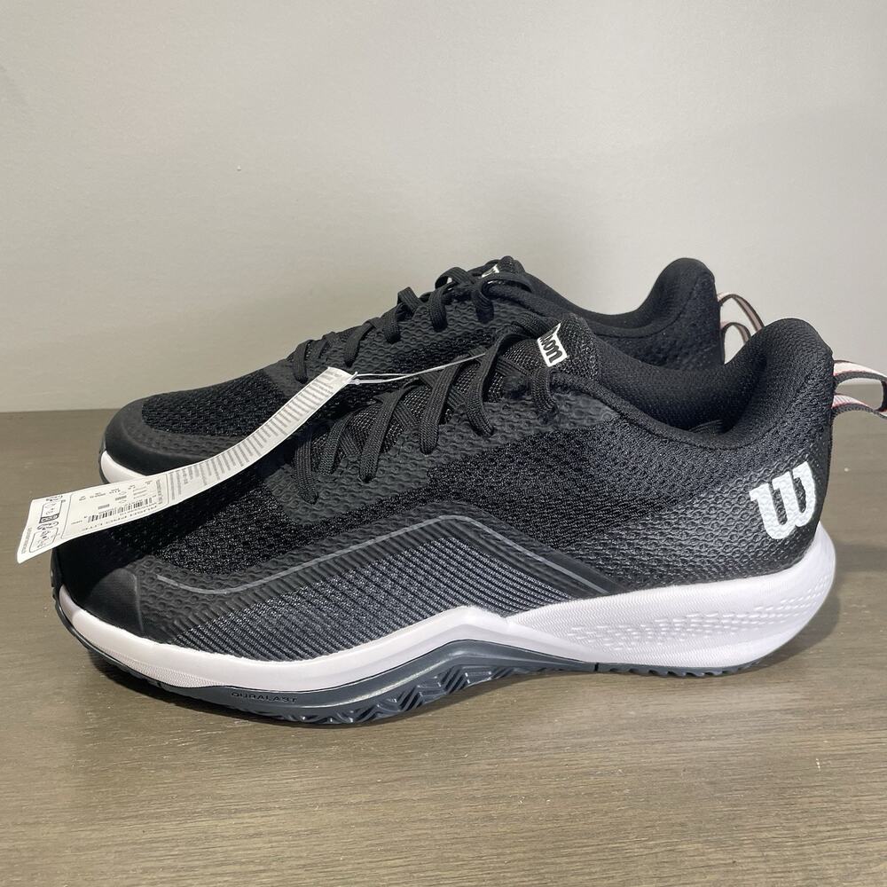 Wilson Mens Size 8 Tennis Shoes NEW Rush Pro Lite Black Ebony WRS333210
